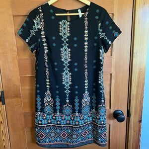 NWT Elegant Black Patterned Dress